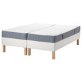 ESPEVÄR/VESTMARKA Divan bed, white/medium firm light blue, 180x200 cm