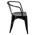 Metal Chair Paris Arms, black