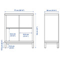 KALLAX Shelving unit with underframe, white stained oak effect/white, 77x94 cm