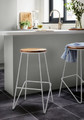 GoodHome Bar Stool Maloux, white