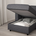 VIMLE 3-seat sofa-bed with chaise longue, Gunnared medium grey