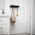 LILLASJÖN Wall shelf with 5 hooks