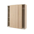 PAX / HASVIK Wardrobe, white stained oak effect/white stained oak effect, 200x66x236 cm