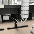 MITTZON Desk, white/black, 160x80 cm