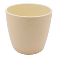 GoodHome Plant Pot Cover Emi, indoor, 17cm, vanilla