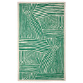 NÄBBFISK Tablecloth, patterned off-white/dark green, 145x240 cm