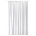 BJÄRSEN Shower curtain, white, 180x200 cm