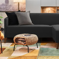 LINANÄS 3-seat sofa, with chaise longue/Vissle dark grey