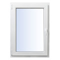 Tilt and Turn Window PVC Triple-Pane 865 x 1435 mm, left, white