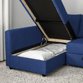 FRIHETEN Corner sofa-bed with storage, Skiftebo blue