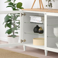 BESTÅ Storage combination with doors, white, Ostvik/Kabbarp white clear glass, 180x42x76 cm