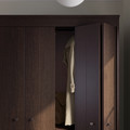 IDANÄS Wardrobe, dark brown stained, 121x211 cm