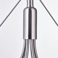 HÅRMÖJA Chandelier, 6-armed, brushed stainless steel