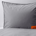MARKERAD Quilt cover and pillowcase, grey, 150x200/50x60 cm