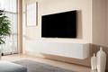 Wall-Mounted TV Cabinet Nicole 200cm, white/matt white