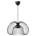 KALLFRONT / HEMMA Pendant lamp, black, 52 cm