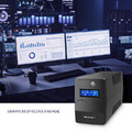 Qoltec UPS 650VA, 360W, LCD