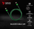 Savio HDMI Cable Ultra HD 4K GCL-03 v2.0 1.8m, braid green