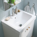 ORRSJÖN Deep wash-basin with water trap, white, 62x49 cm