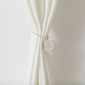 FÖNSTERBOMAL Magnetic curtain tie-back, beige