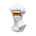 Decoration David Bust, white-gold