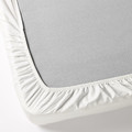 FÄRGMÅRA Fitted sheet, white, 90x200 cm