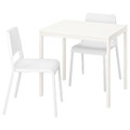 VANGSTA / TEODORES Table and 2 chairs, white/white