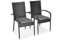 Garden Furniture Set Table & 8 Chairs MALAGA, black