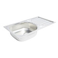 Steel Kitchen Sink Turing 1 Bowl with Drainer, linen