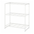 JOSTEIN Shelving unit, in/outdoor/wire white, 81x40x90 cm