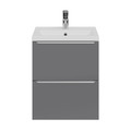 Goodhome Wall-mounted Basin Cabinet Imandra Slim 50cm, grey