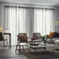 HANNALILL Curtains, 1 pair, grey, 145x250 cm