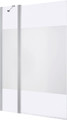 GoodHome 2-Panel Bath Screen Calera 140 x 105 cm, white/pattern