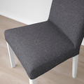 BERGMUND Chair, white/Gunnared medium grey