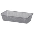 KOMPLEMENT Mesh basket, dark grey, 75x35 cm