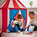 CIRKUSTÄLT Children's tent, red blue/white