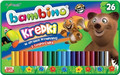 Bambino Colour Pencils with Sharpener, Metal Box 26 Colours