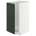 METOD Base cab f sink/waste sorting, white/Havstorp deep green, 40x60 cm