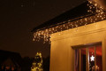 Christmas LED Lighting Curtain Icicles 200 LED 9.6m, warm white, flash, outdoor