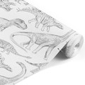 Wallpaper - Dino White, 1 roll