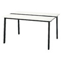 MITTZON Conference table, white/black, 140x108x75 cm