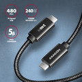 AXAGON USB Cable BUCM2-CM15AB 240W USB-C USB-C, 1.5m