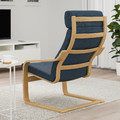 POÄNG Armchair, birch veneer, Hillared dark blue