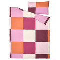 BRUNKRISSLA Duvet cover and pillowcase, pink, 150x200/50x60 cm