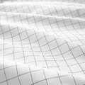 VÄNKRETS Duvet cover and pillowcase, check pattern white, yellow, 150x200/50x60 cm