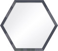 Hexagon Mirror 35x40 cm, grey