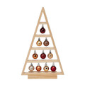 Christmas Tree Wooden Stand with Baubles