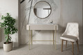 Dressing Table Malmi 100 cm, cashmere, crema bianca, gold