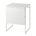 MUDDUS Drop-leaf table, white, 48/92x60 cm