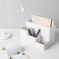 TJENA Desk organiser, white, 18x17 cm